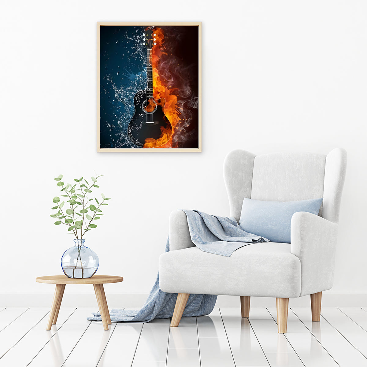 Fire & Water Guitar | Diamond Painting