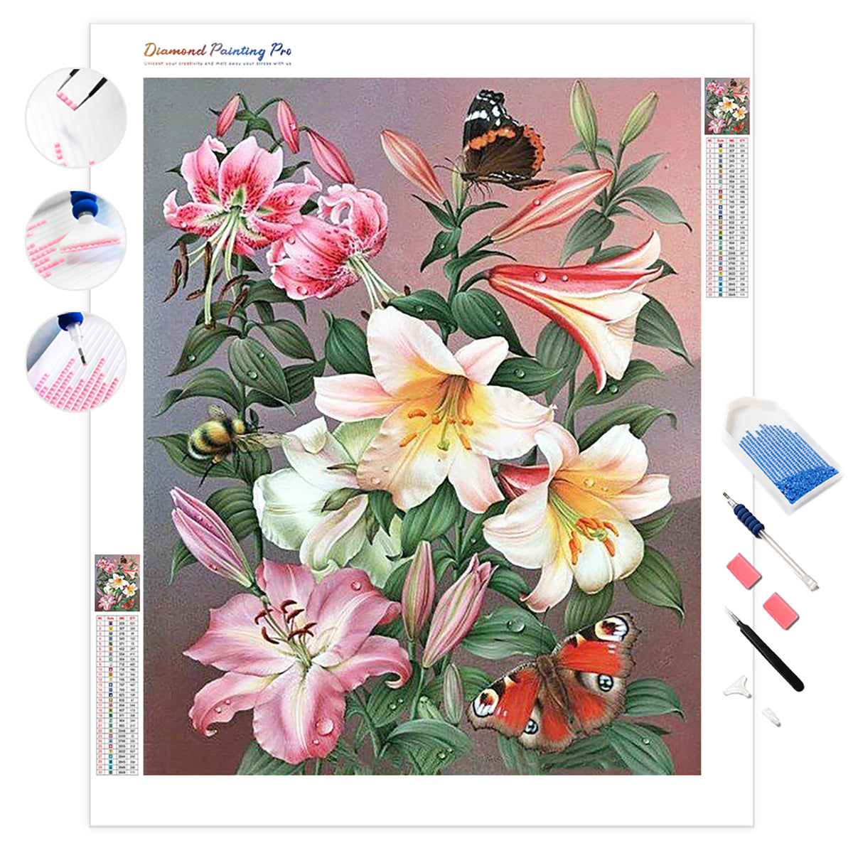 Butterflies and Flowers | Diamond Painting