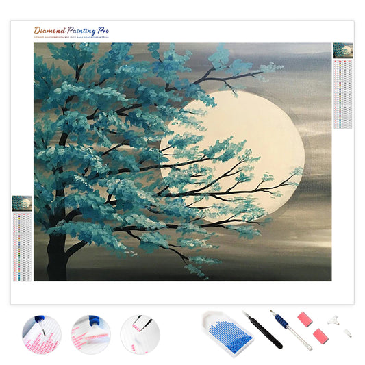 Moon Tree Landscape | Diamond Painting