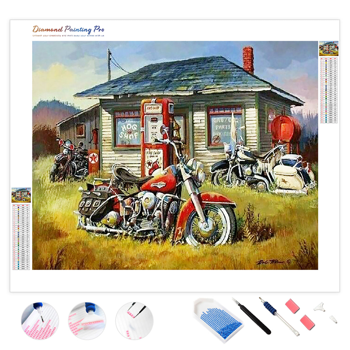 Harley Davidson Motorcycles | Diamond Painting