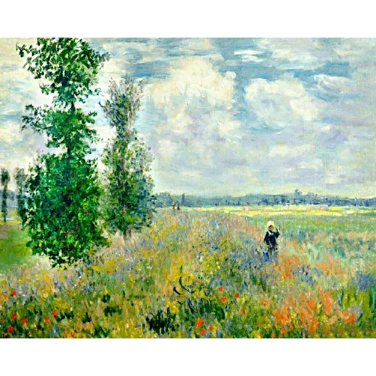 Poppy Fields Near Argenteuil - Claude Monet | Diamond Painting