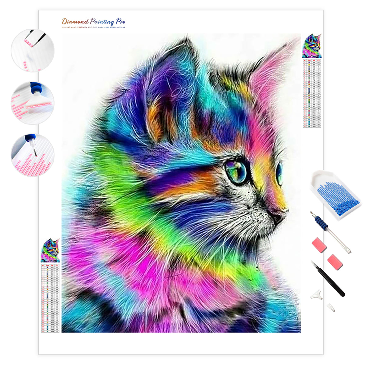 Kaleidoscope Kitty | Diamond Painting